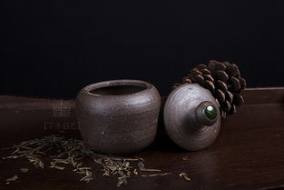 景德镇纯手工粗颗粒陶瓷茶具茶道孤品茶叶罐粗陶密封罐小号醒茶罐
